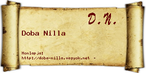 Doba Nilla névjegykártya